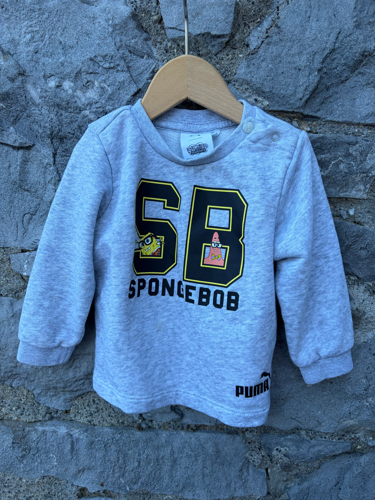 SpongeBob grey sweatshirt  6-9m (68-74cm)