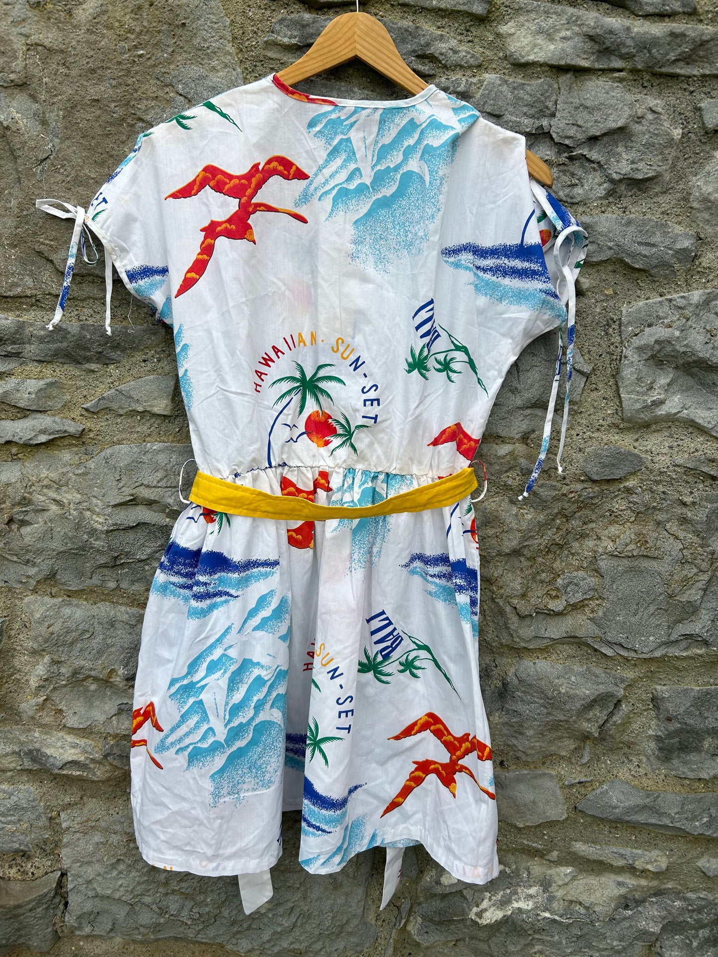 80s Hawaii sunset dress 12-13y (152-158cm)