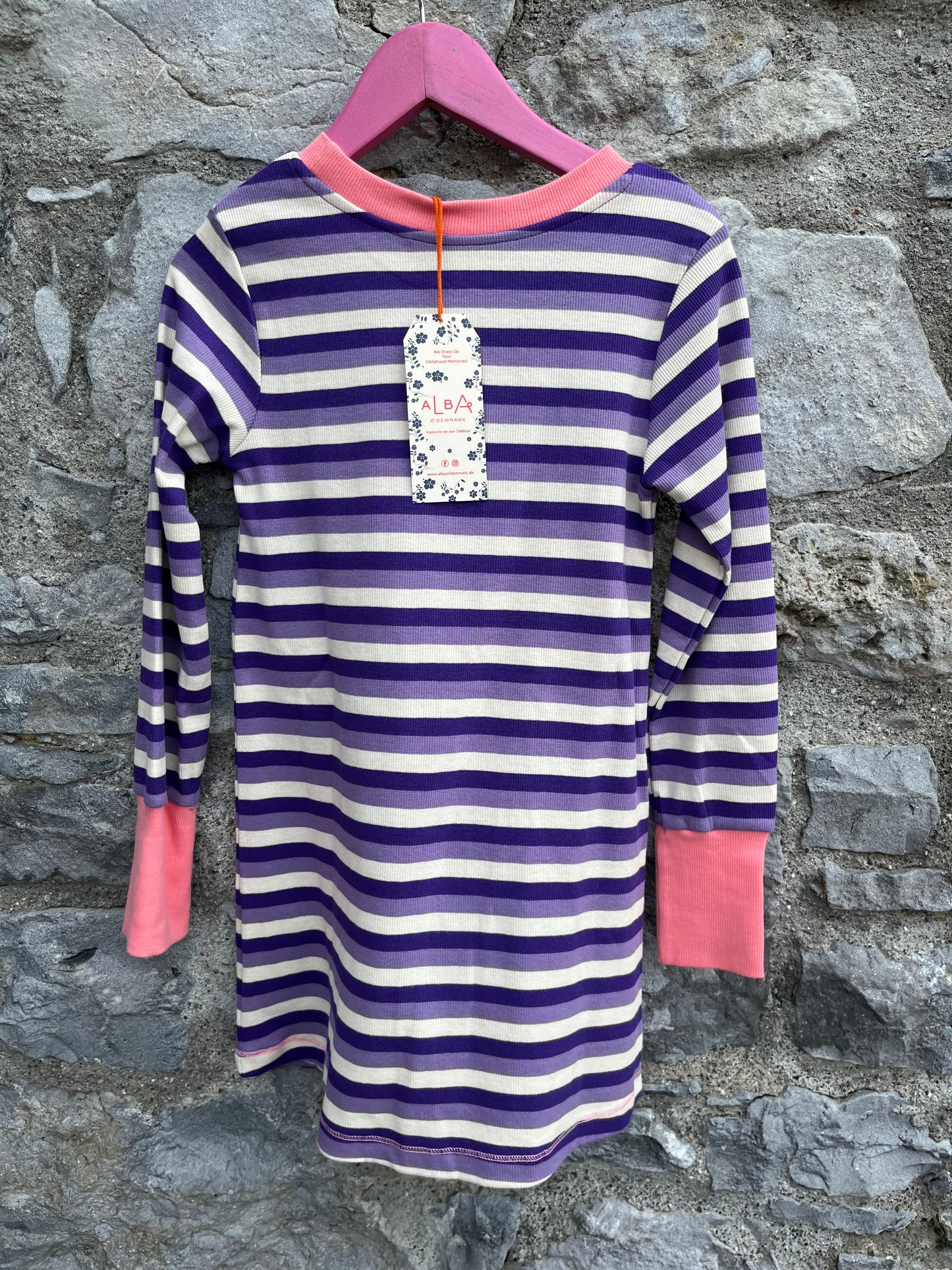 Heliotrope Stripes School Dress  5y (110cm)