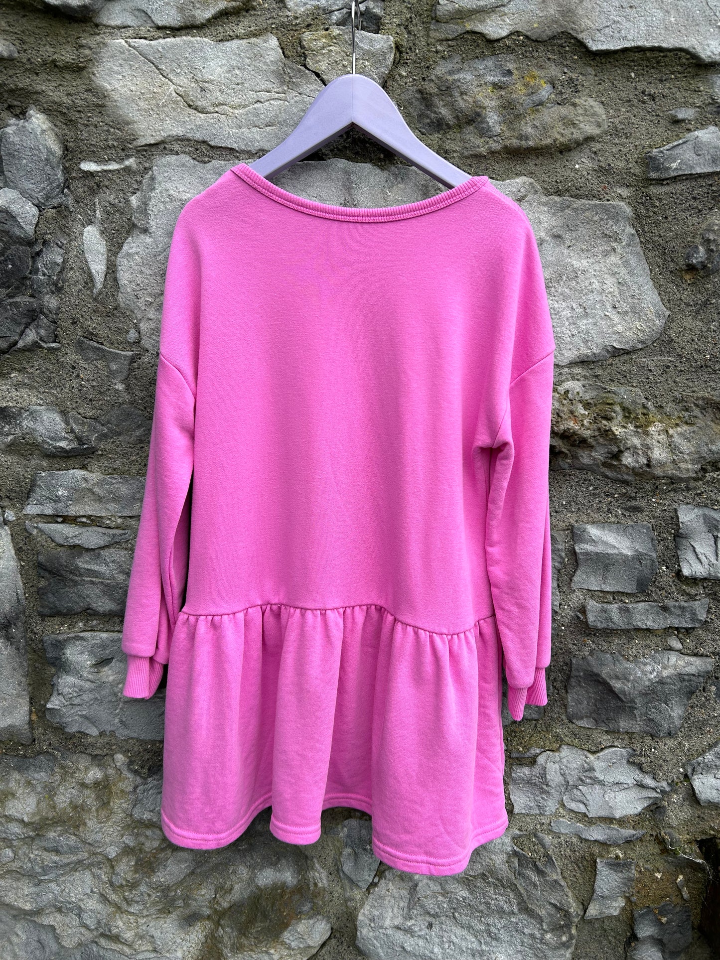 Pink sweat dress  8-9y (128-134cm)