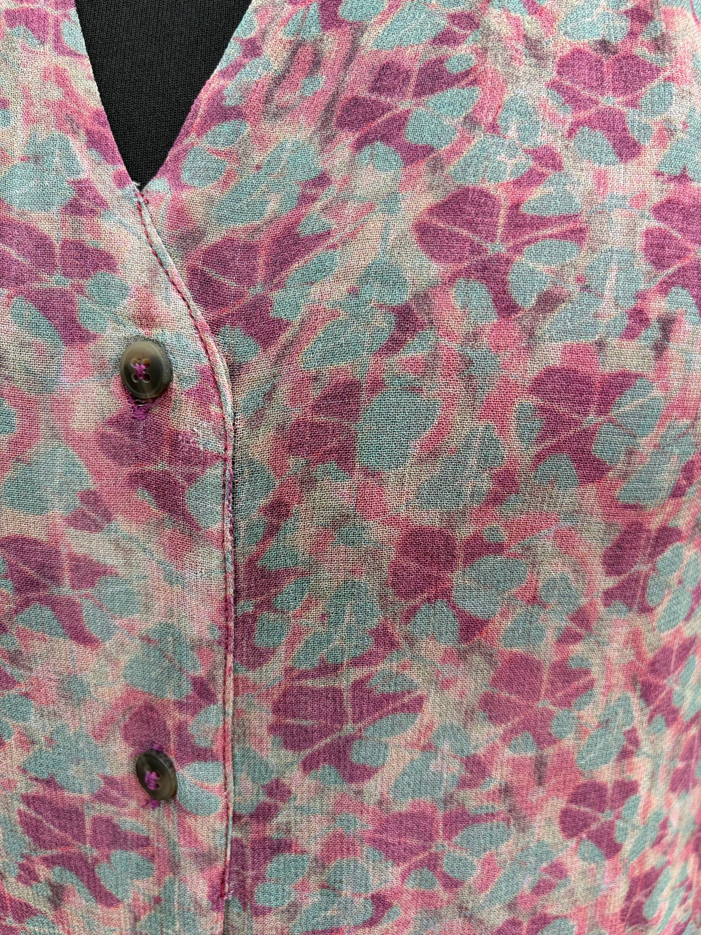 Pink&teal floral shirt dress uk 8-10