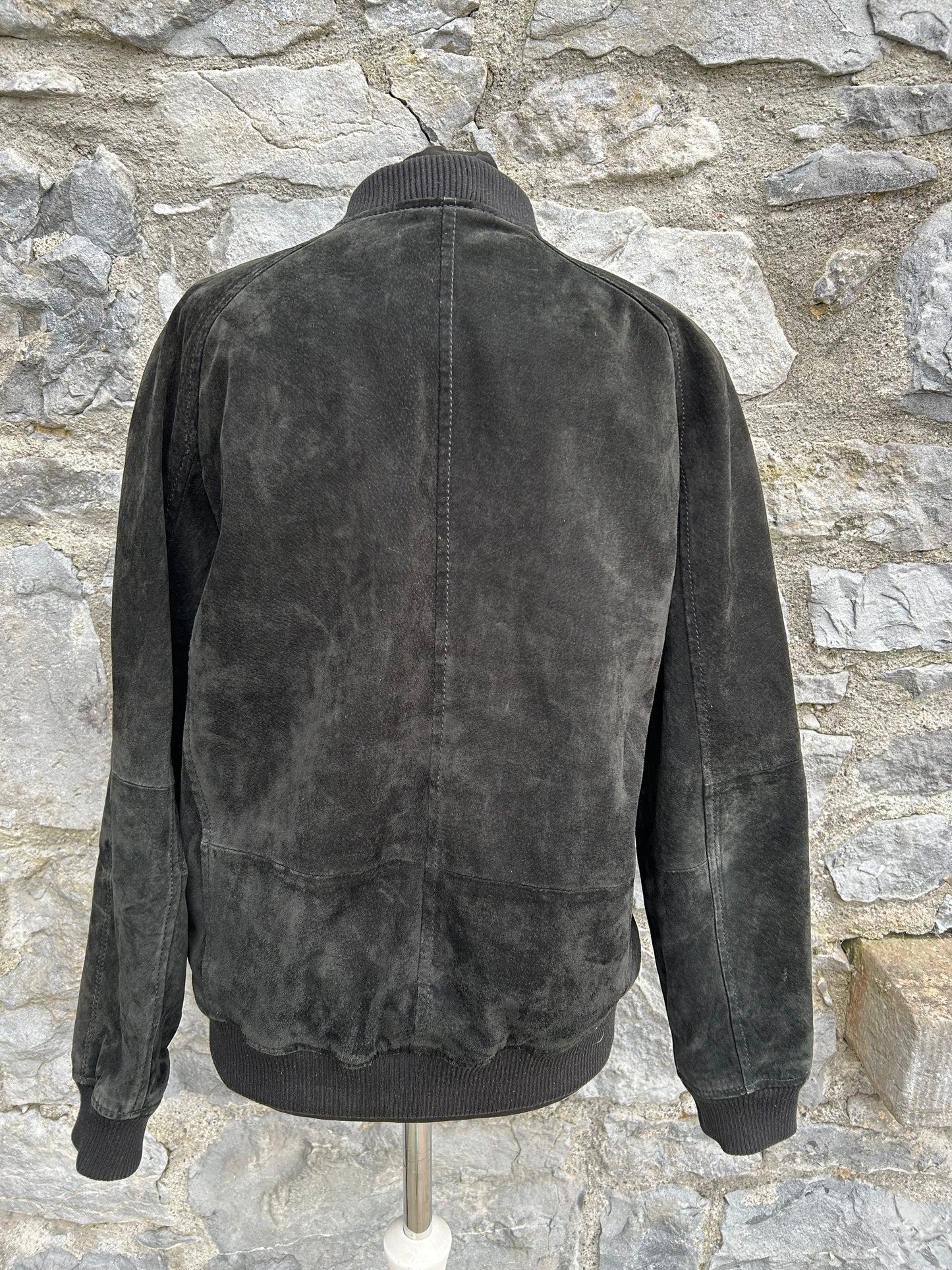 Y2K black suede jacket Small