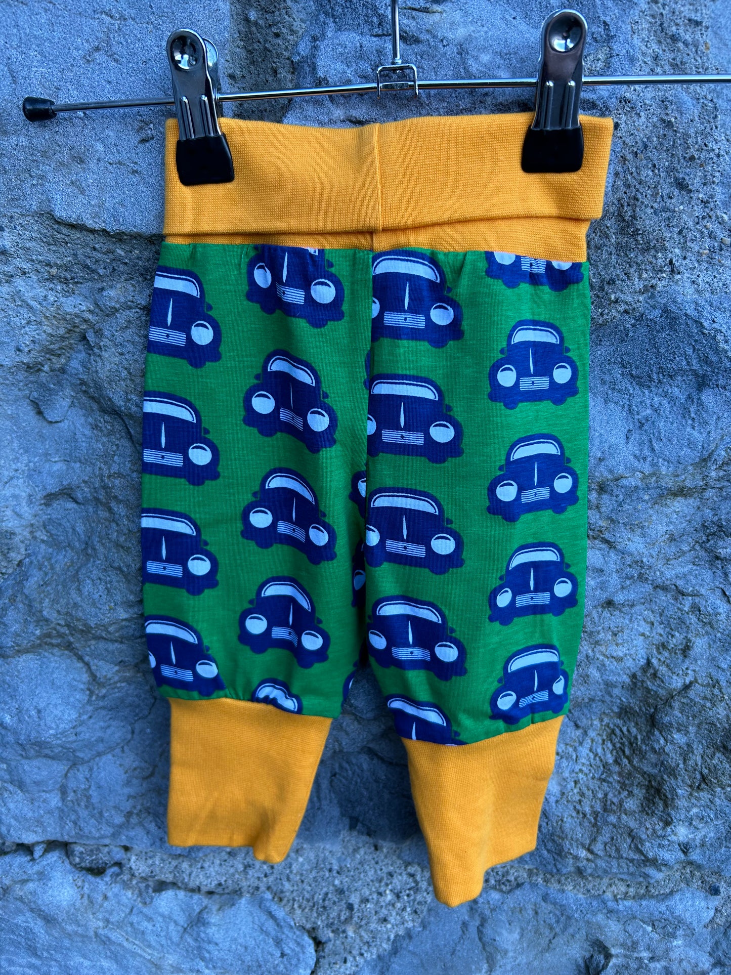 Cars green rib pants  0-1m (50-56cm)