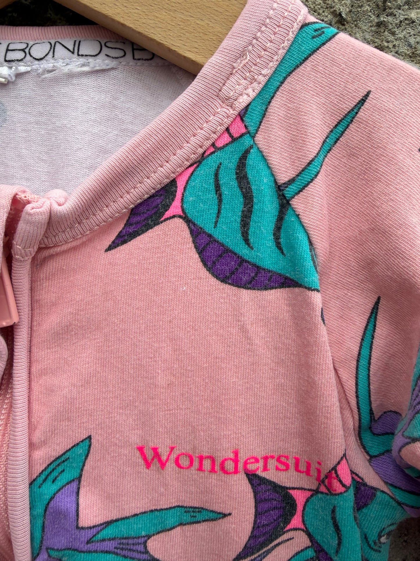 Fish pink onesie  9-12m (74-80cm)