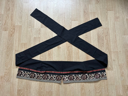 Black floral belt