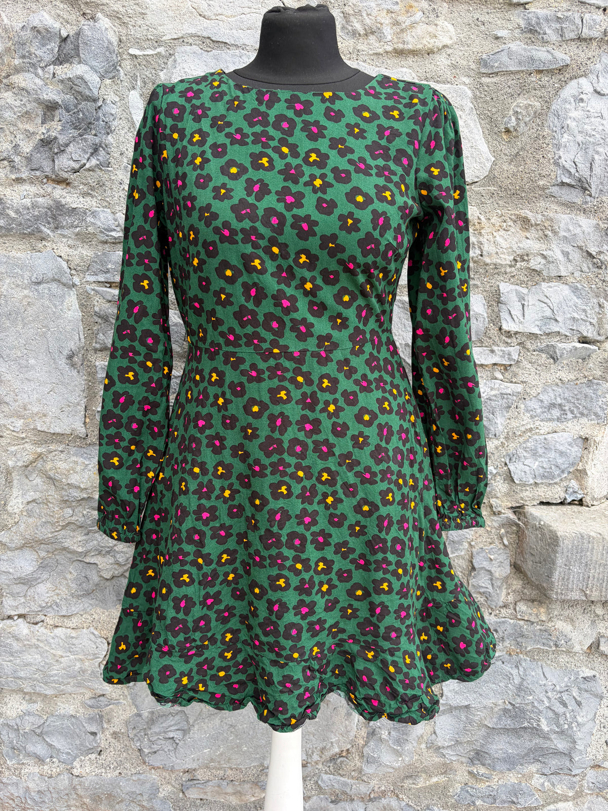 Green floral Juliette Dress uk 8-10
