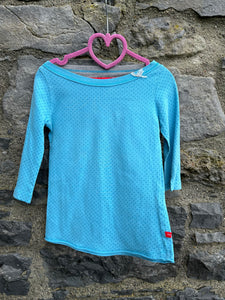 Blue spotty top 7-8y (122-128cm)