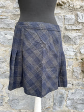 Load image into Gallery viewer, Grey tartan wrap skirt uk 10
