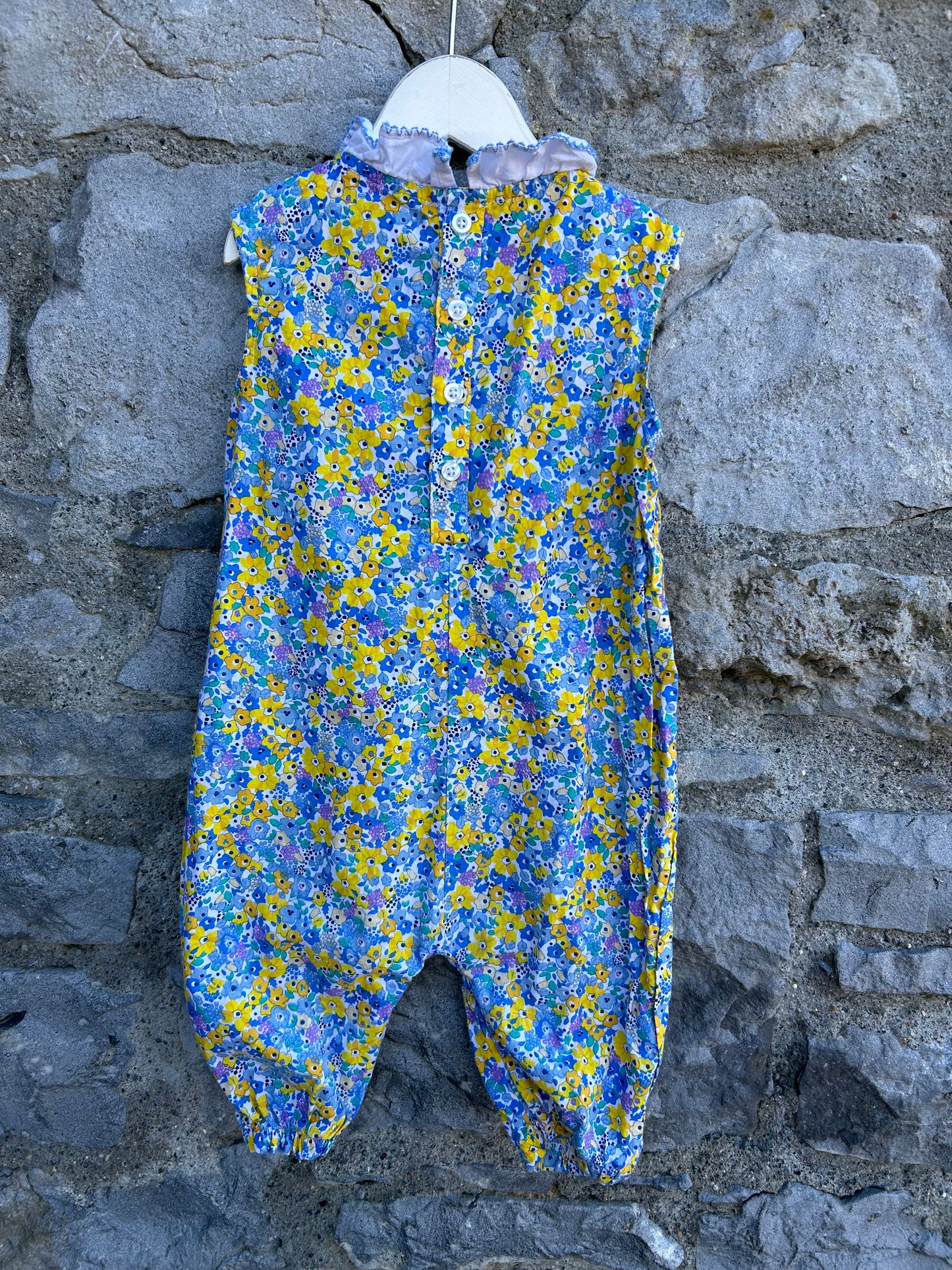 Blue&yellow flowers jumpsuit 12-18m (80-86cm)