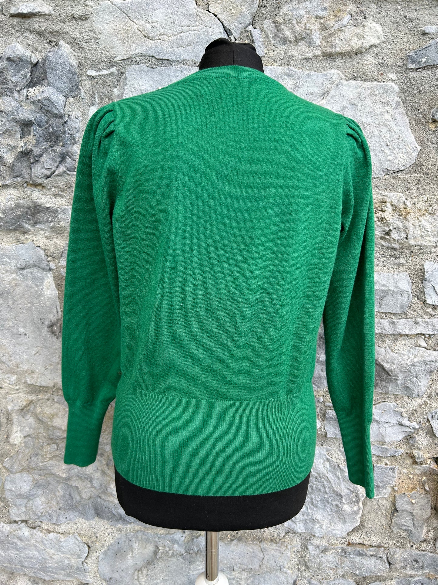 Green jumper with sparkle neckline uk 10-12