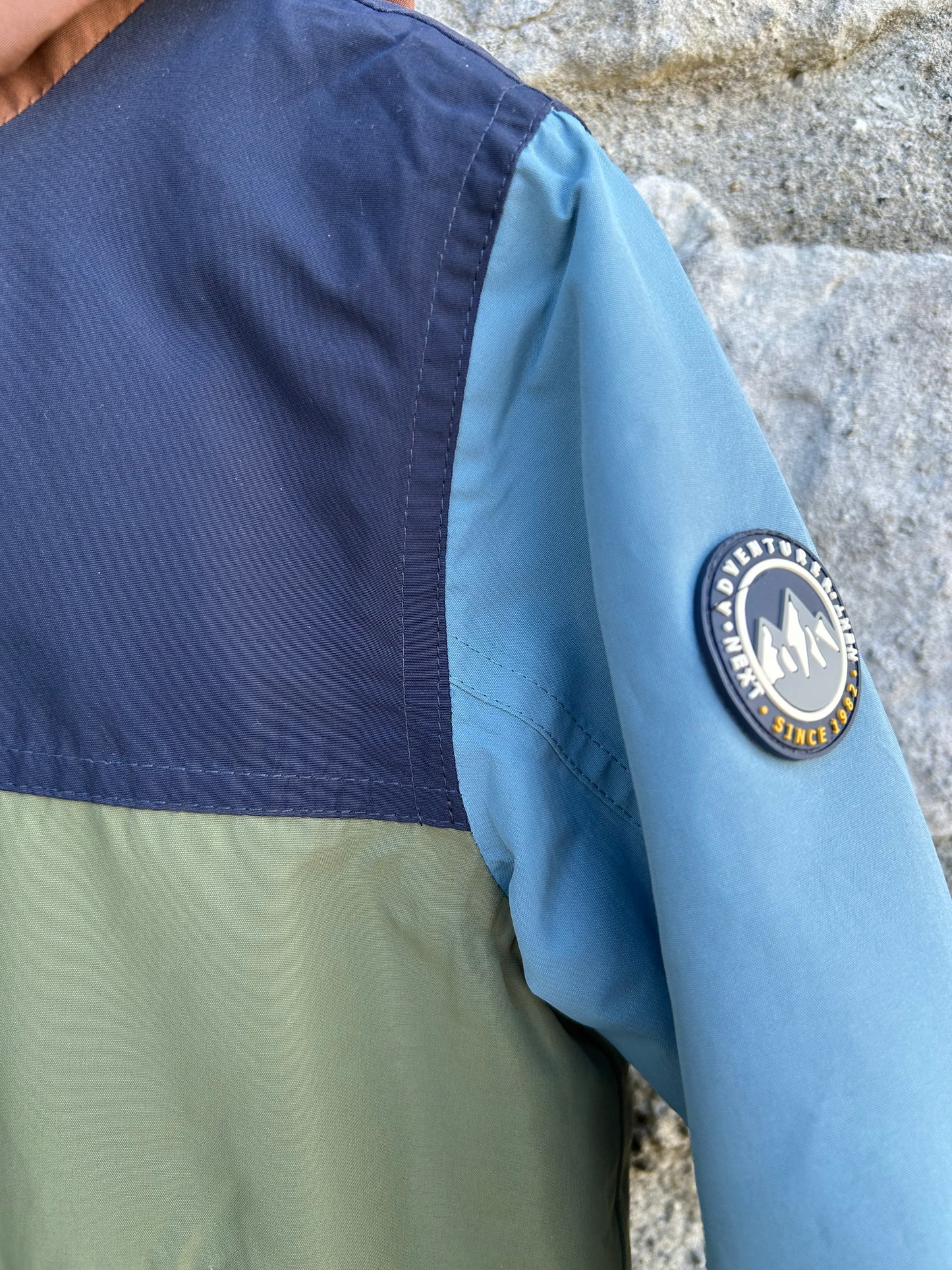 Khaki colourblock borg fleece jacket  5-6y (110-116cm)