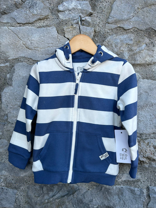 Navy&white stripy jacket  12-18m (80-86cm)