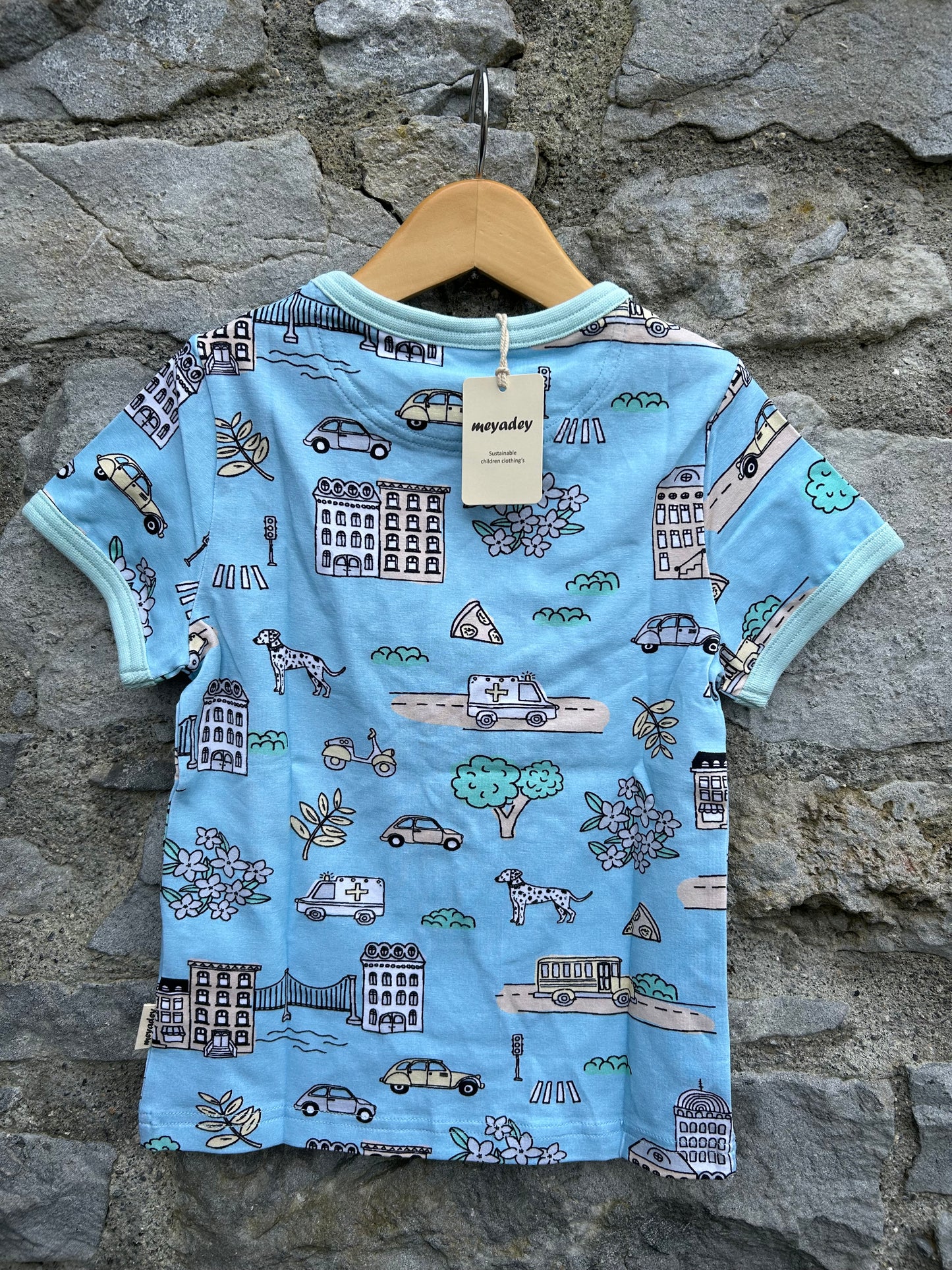 City life blue T-shirt  3-4y (98-104cm)