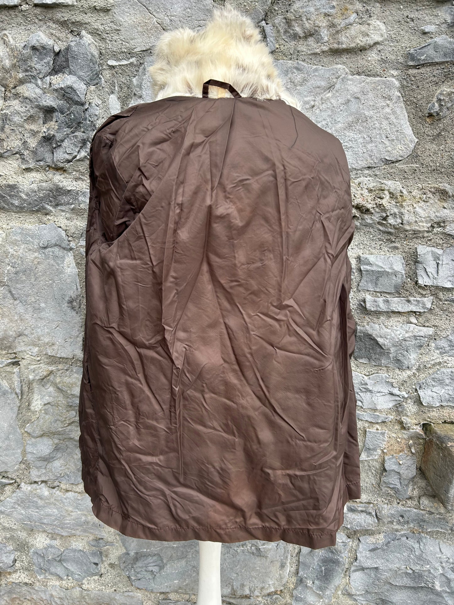 90s snow leopard faux fur uk 10-12