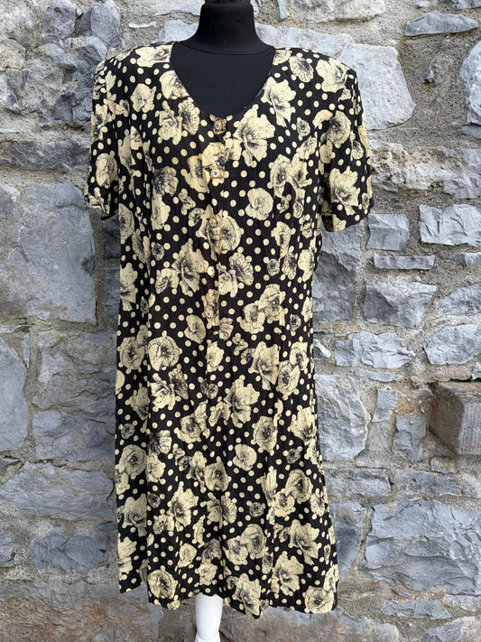 90s polka dots&flowers dress uk 16