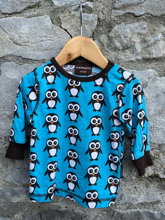 Penguin blue top   3-6m (62-68cm)