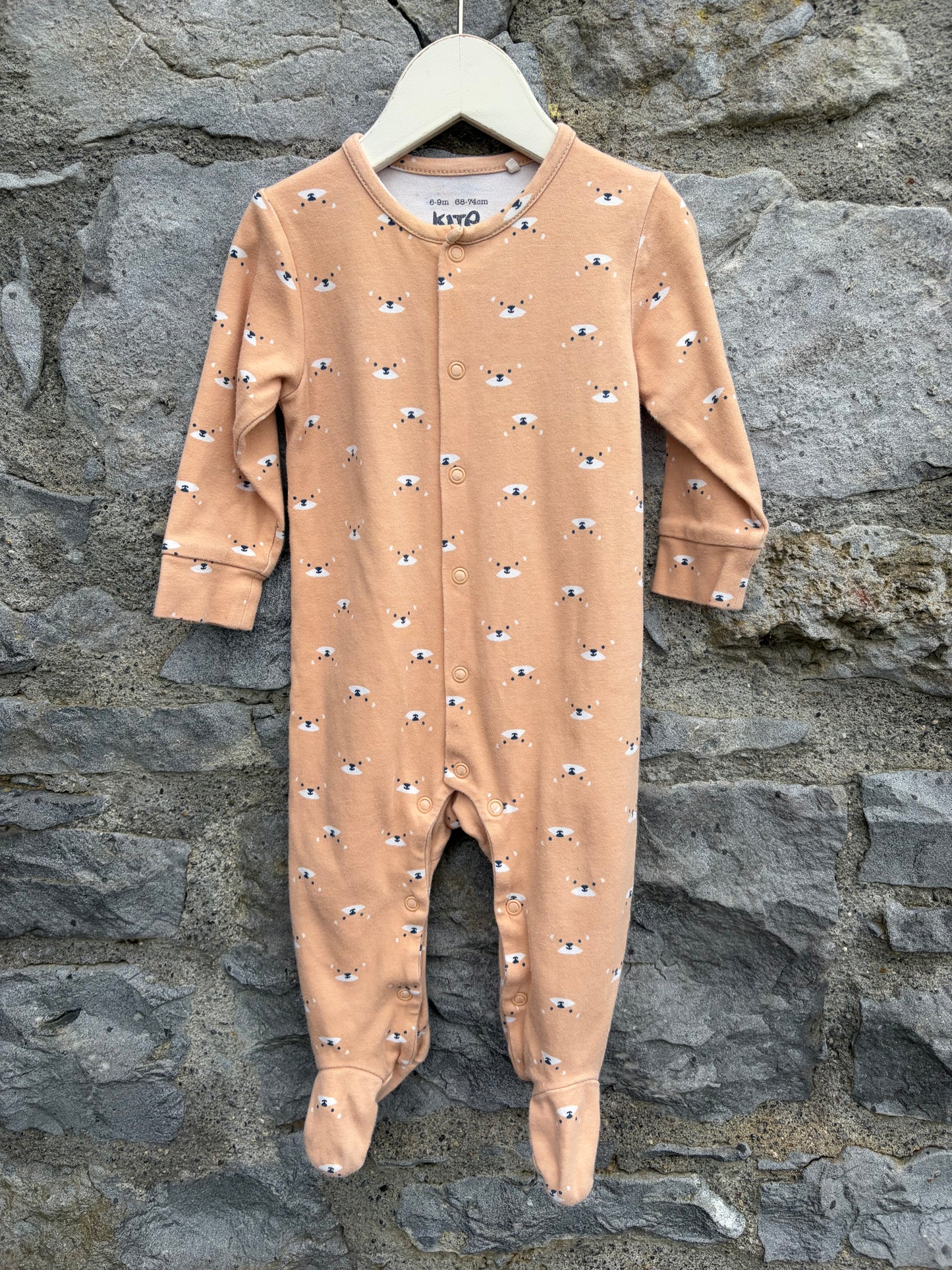 Peach bears onesie 6-9m (68-74cm)