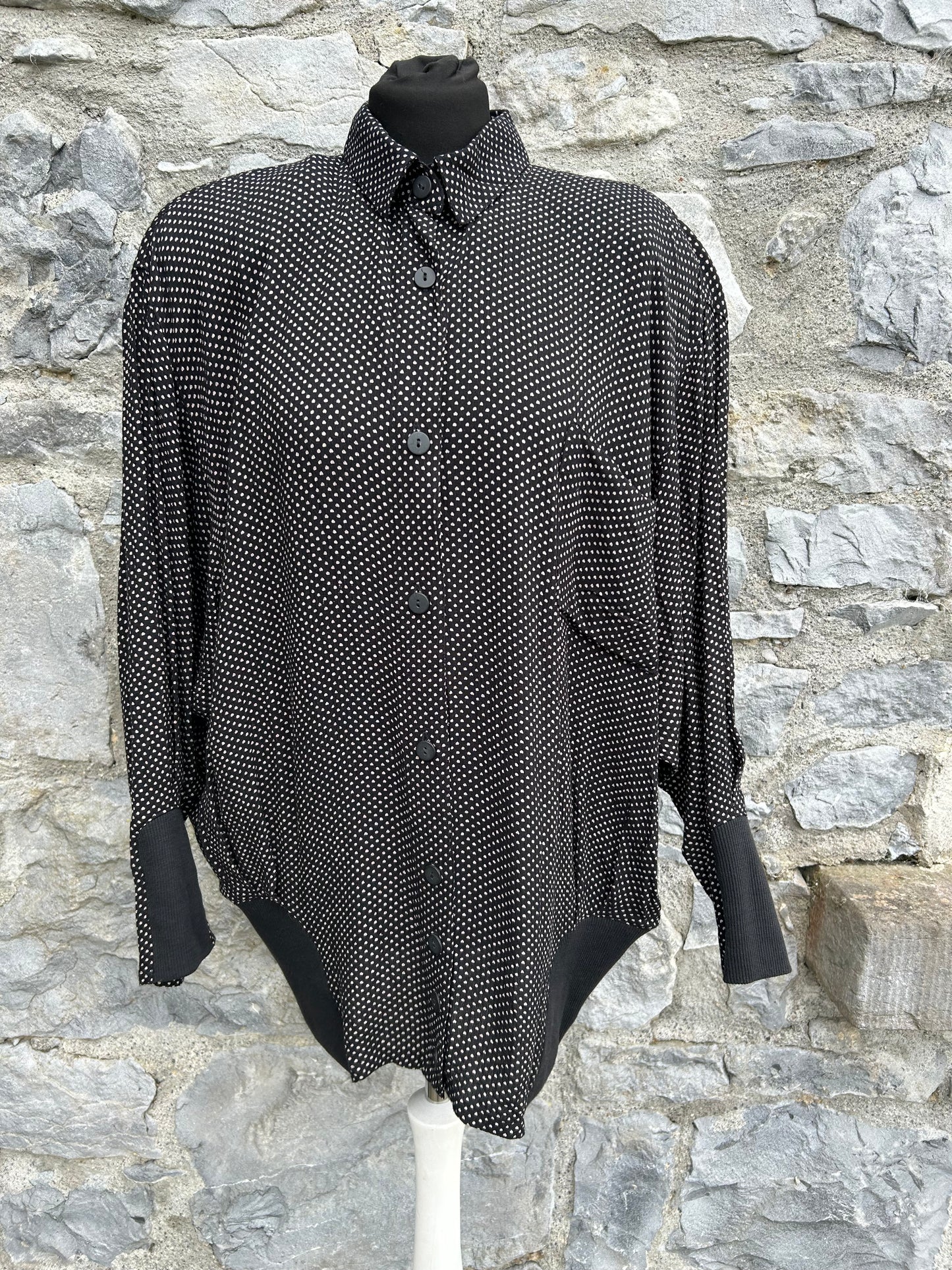 80s spotty long blouse uk 12-14