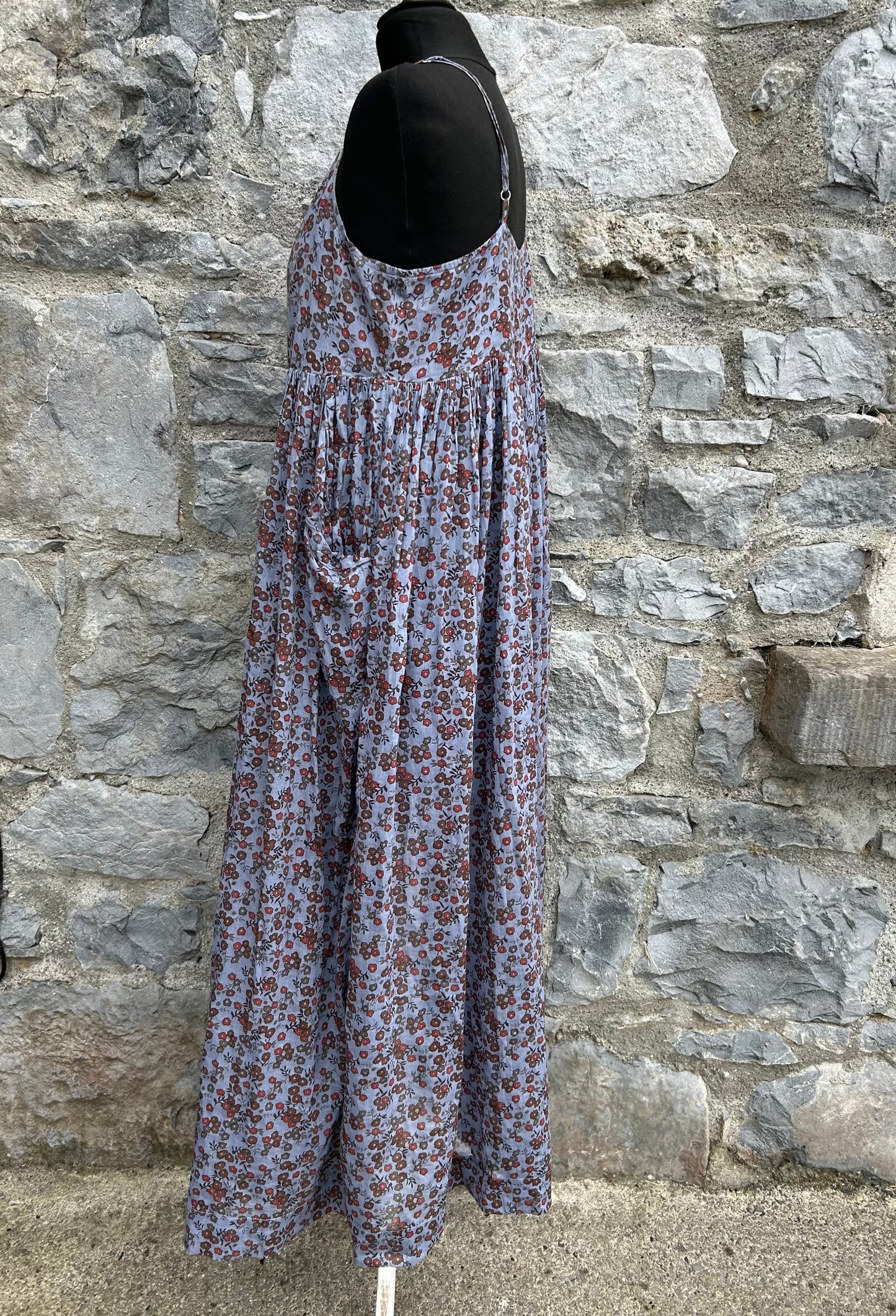 Floaty floral blue maxi dress uk 12