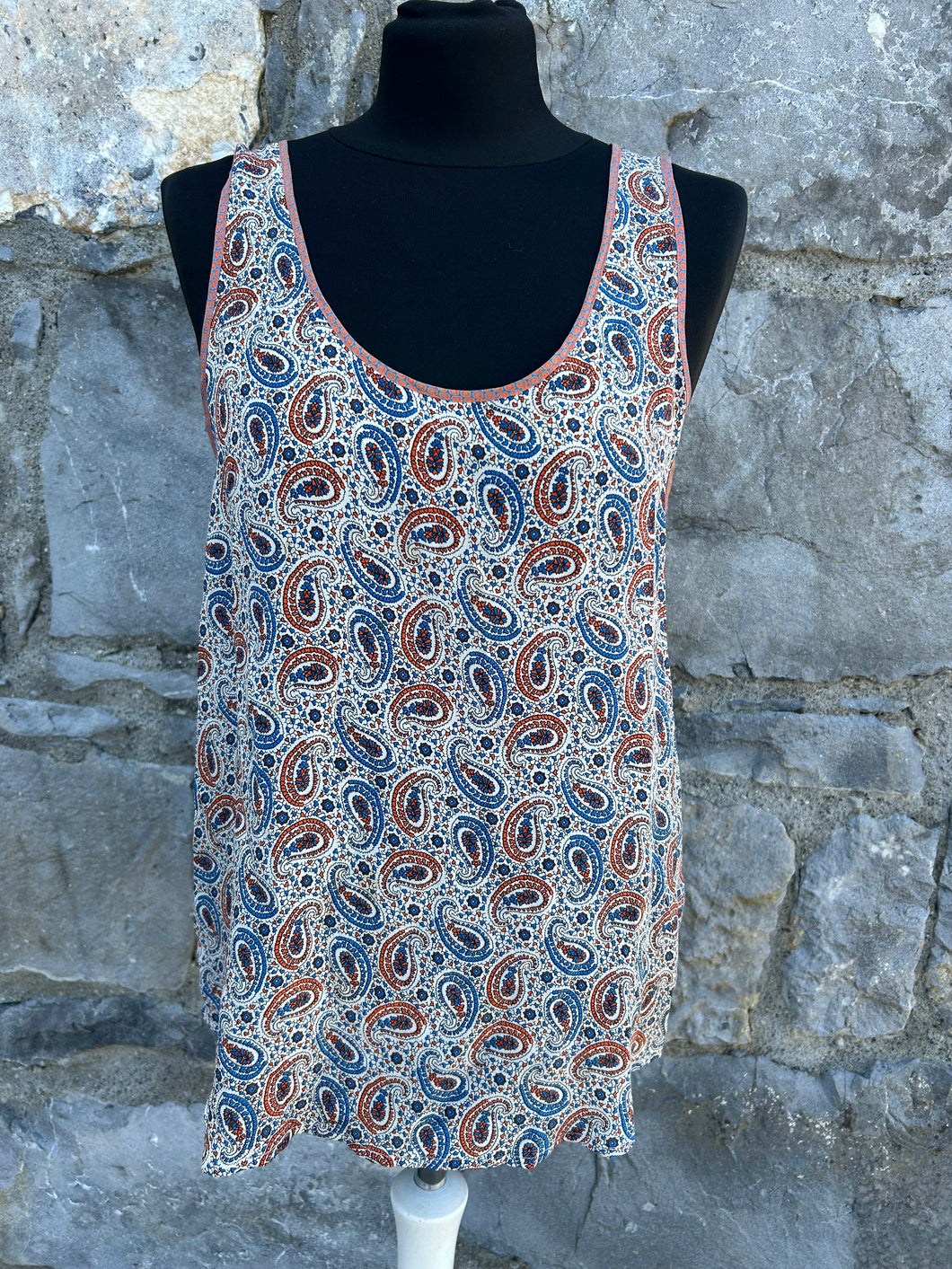 Paisley&diamonds silk top uk 8