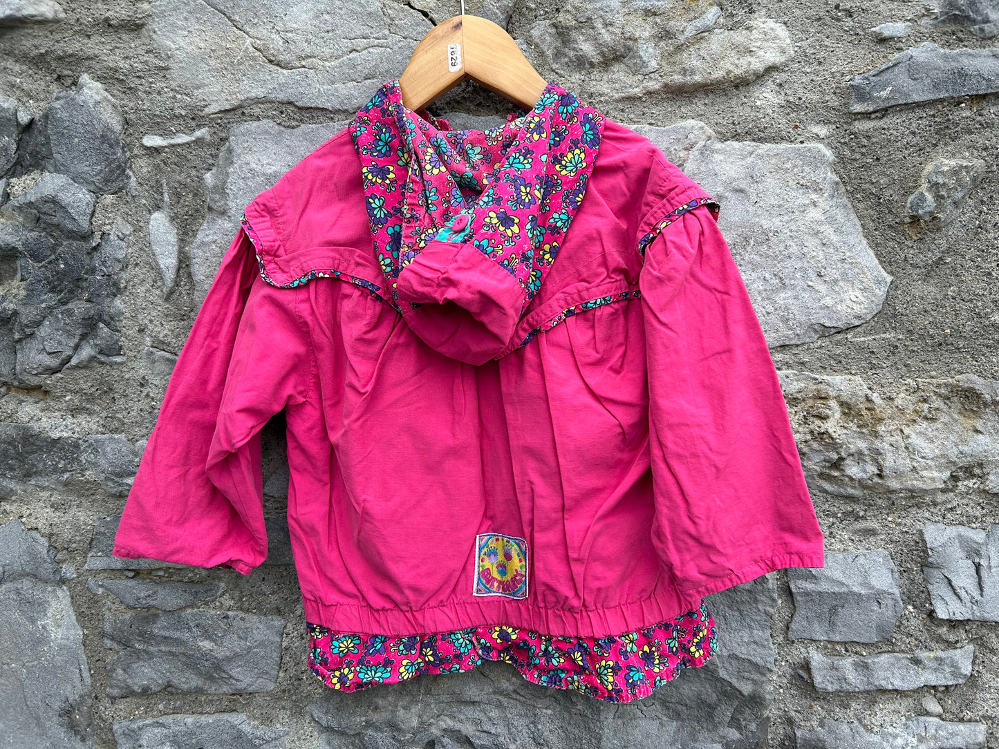 80s pink floral jacket  2y (92cm)