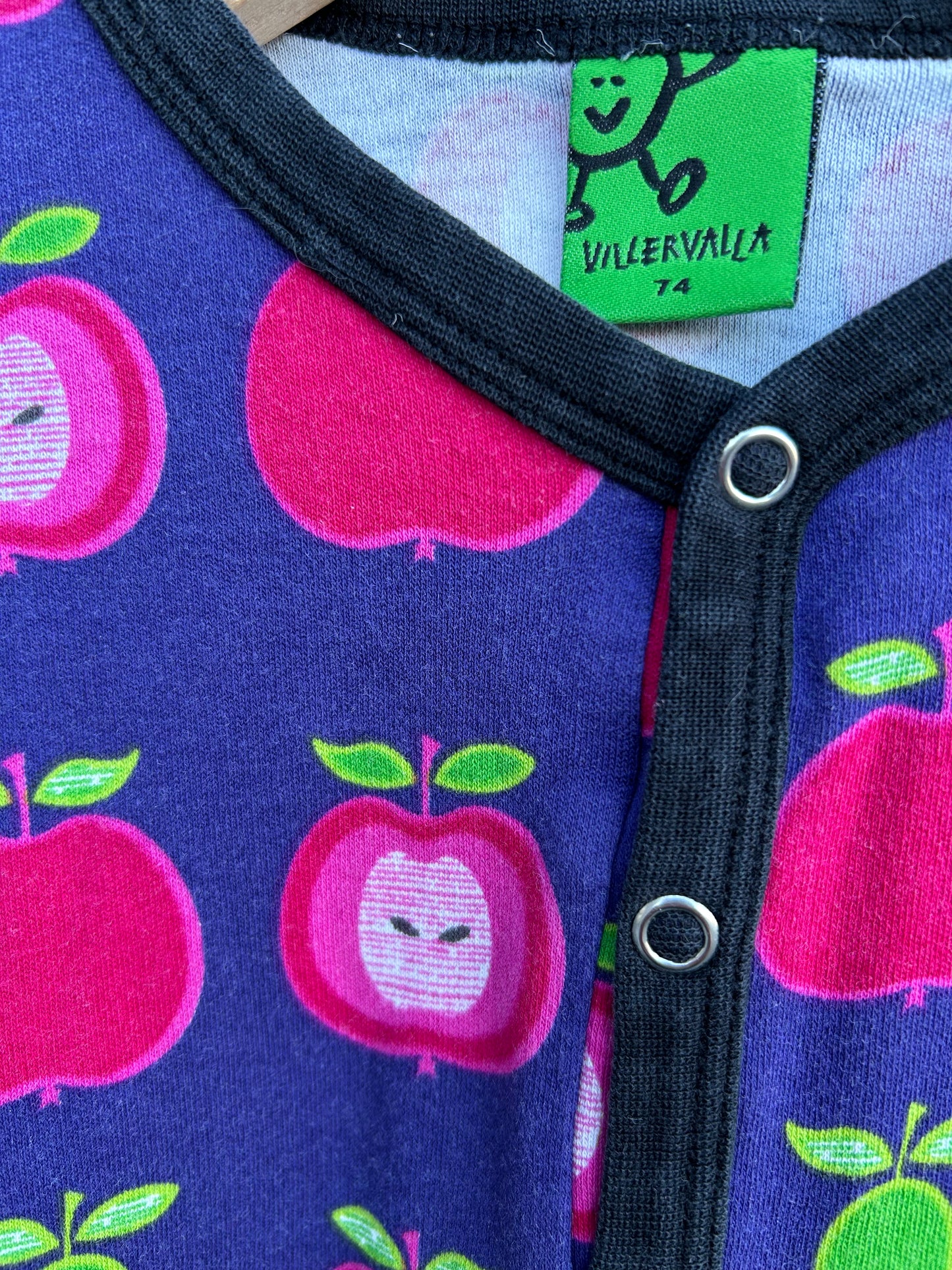 Apples&pears purple onesie 9m (74cm)