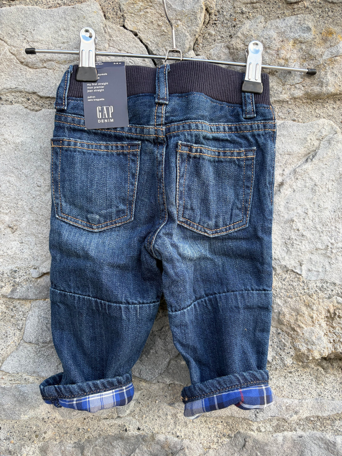 Pull-up lined jeans  3-6m (62-68cm)