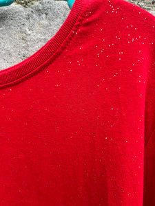 Red sparkly top  13-14y (158-164cm)