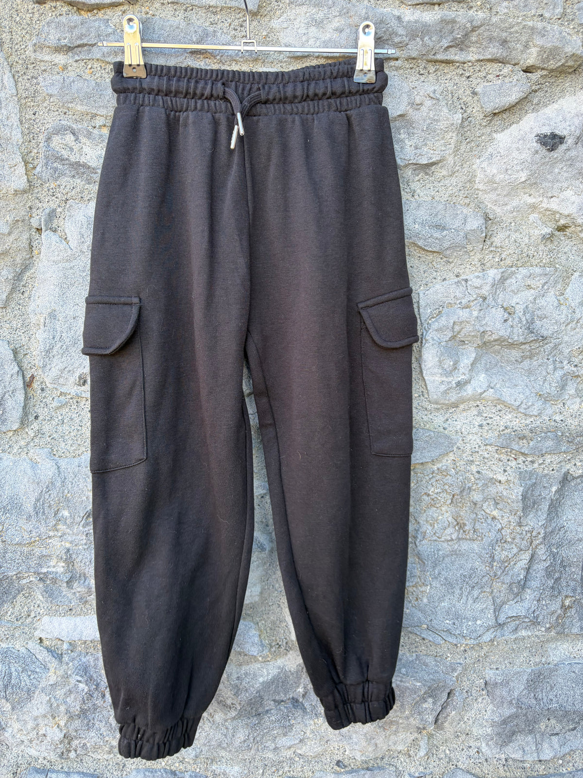 Black cargo sweat pants  6y (116cm)