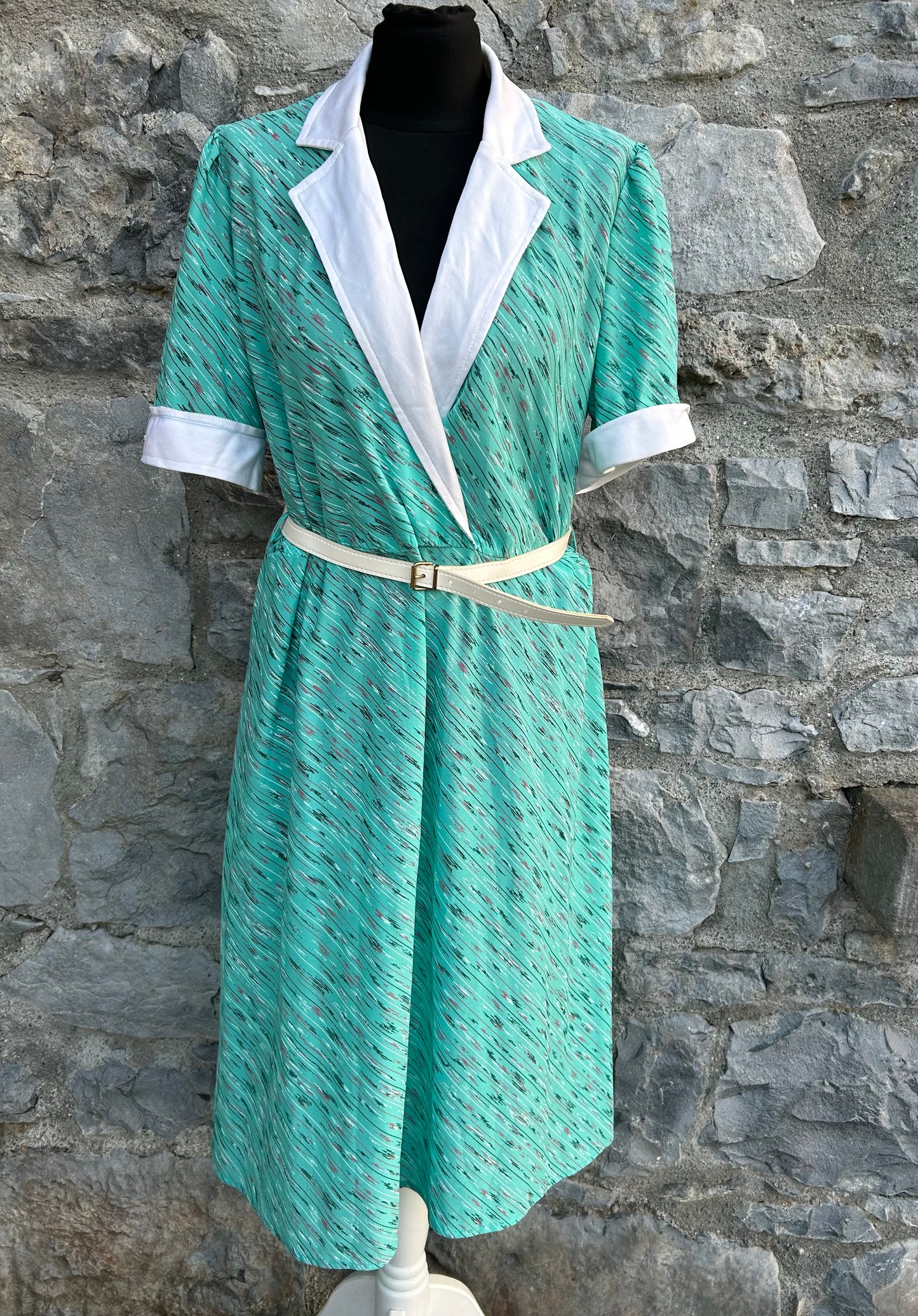 80s green dress uk 12-14