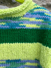 Load image into Gallery viewer, Stripy green jumper  2-3y (92-98cm)
