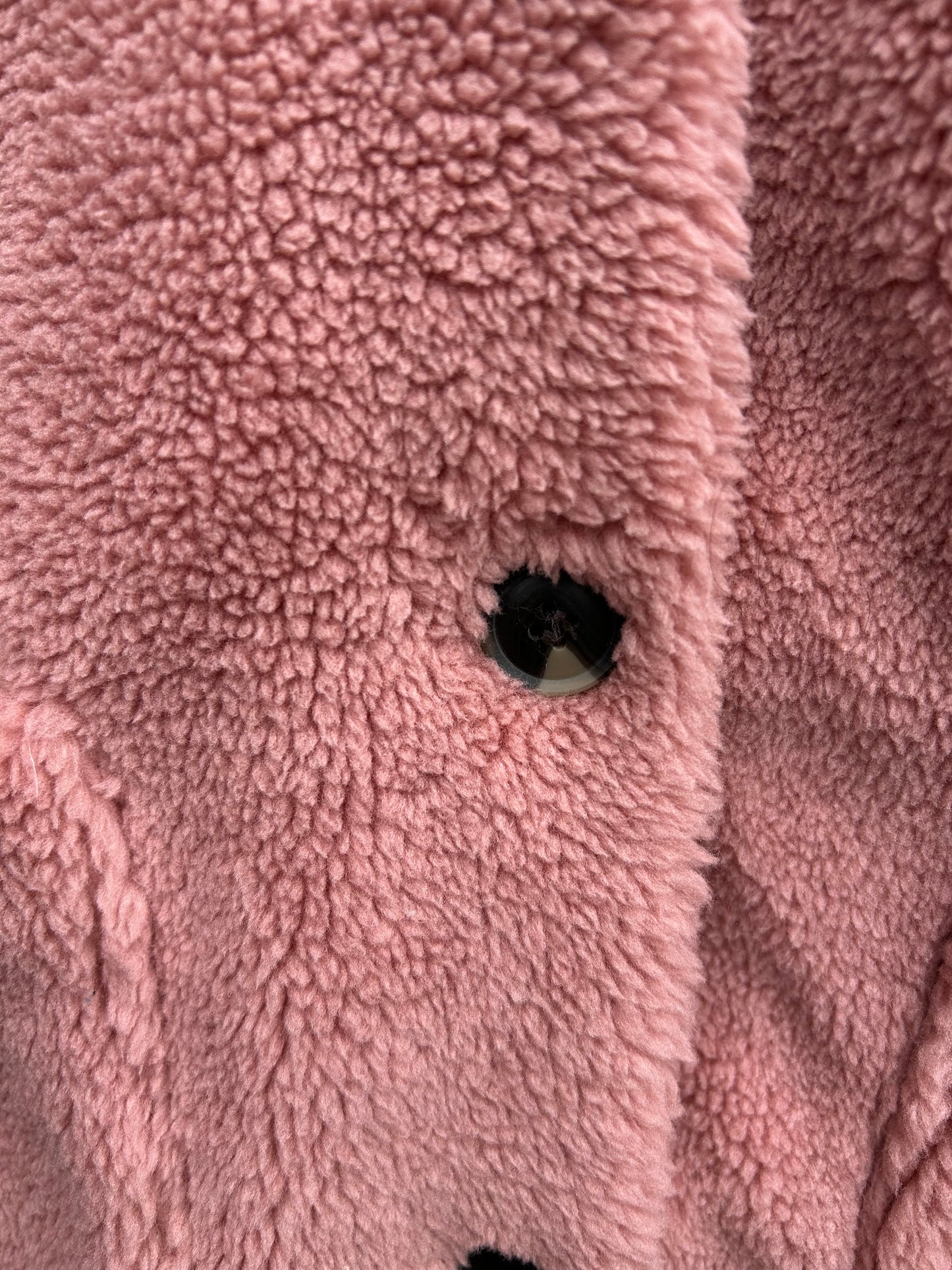 Pink faux fur coat  10-11y (140-146cm)