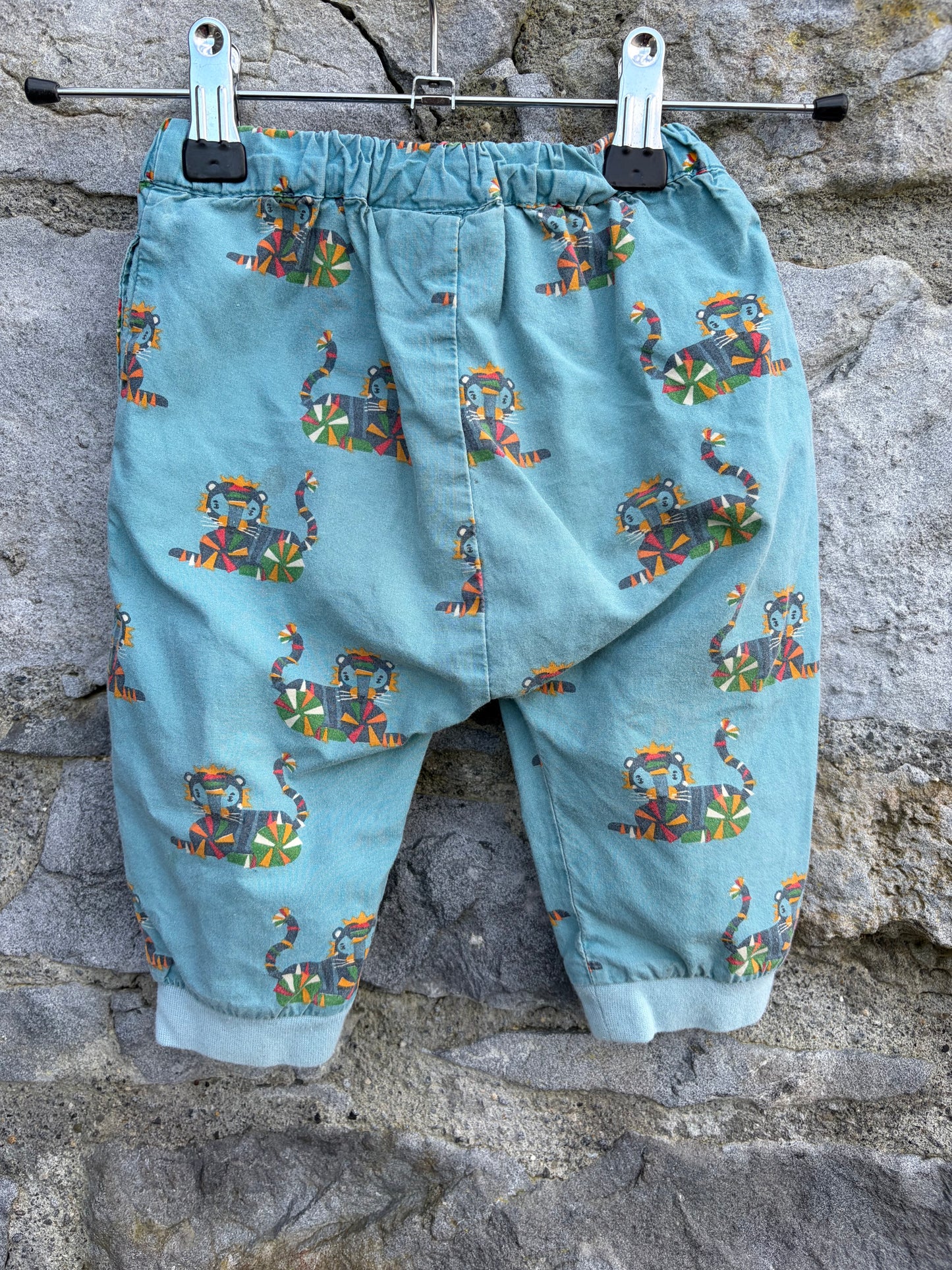 LGR Colourful lions blue pants  6-9m (68-74cm)