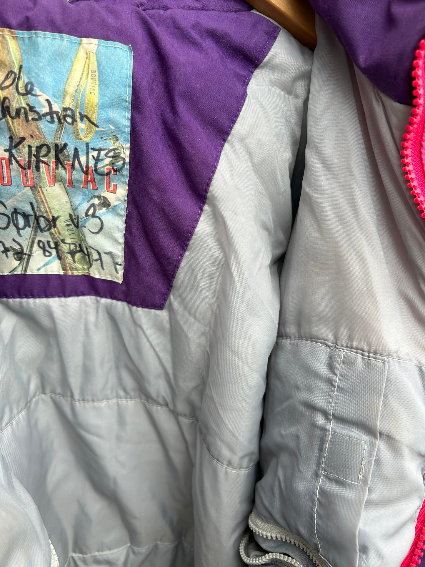 80s Purple&green jacket  7-8y (122-128cm)