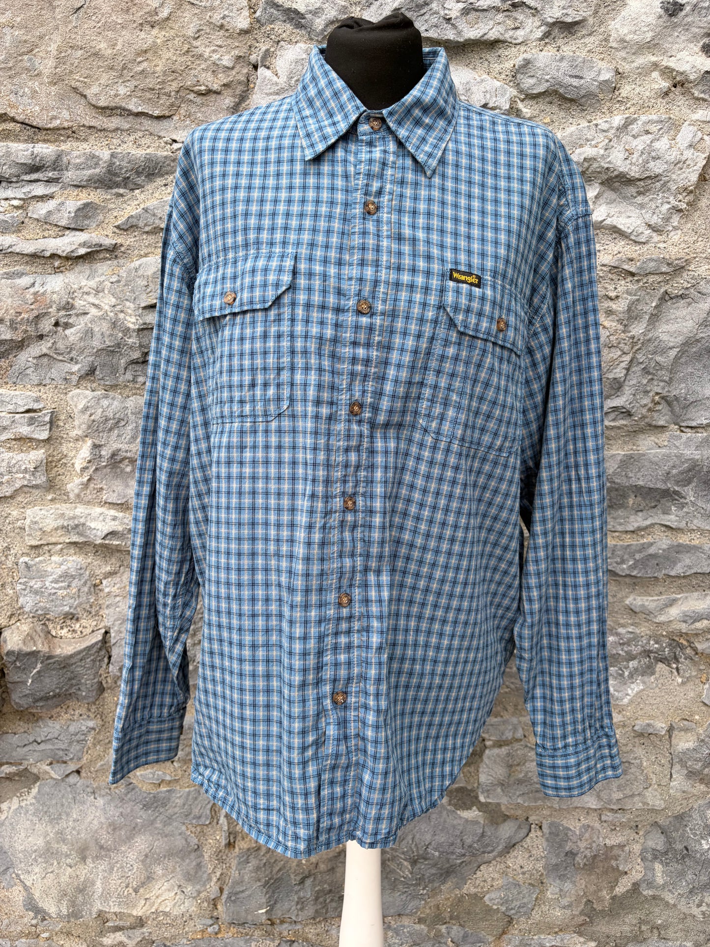Blue check shirt Large