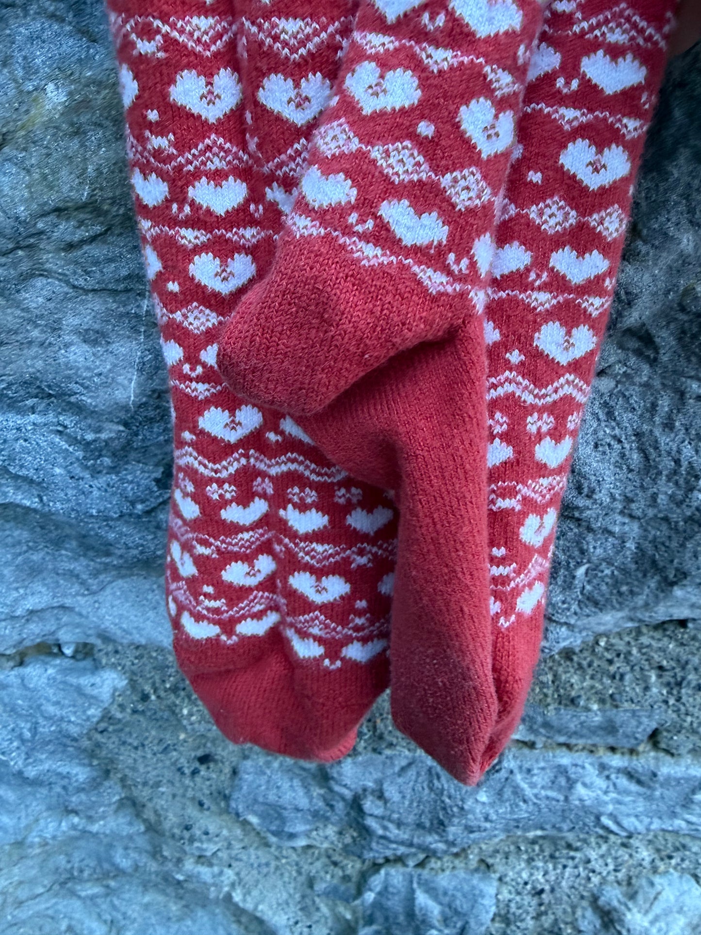 Hearts red tights  2-4y (92-104cm)