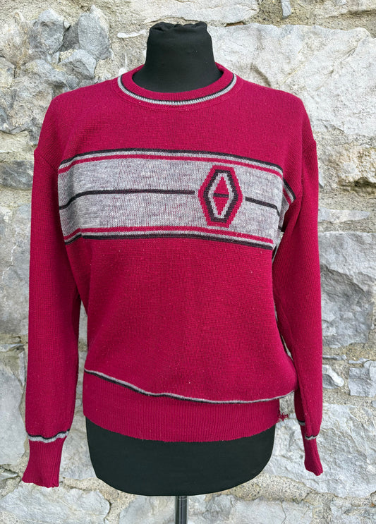 90s maroon jumper uk 10-12