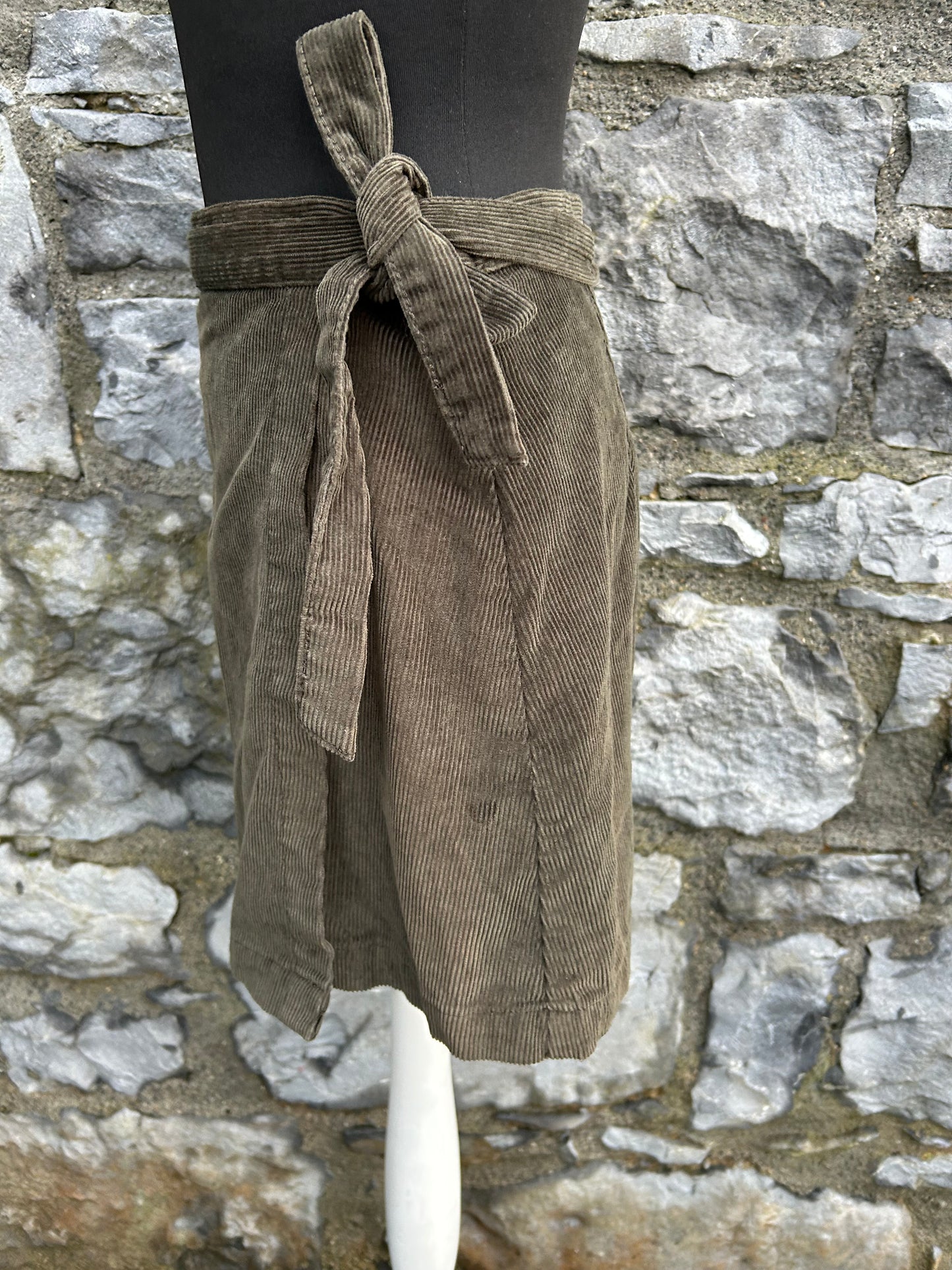Brown cord wrap skirt uk 10