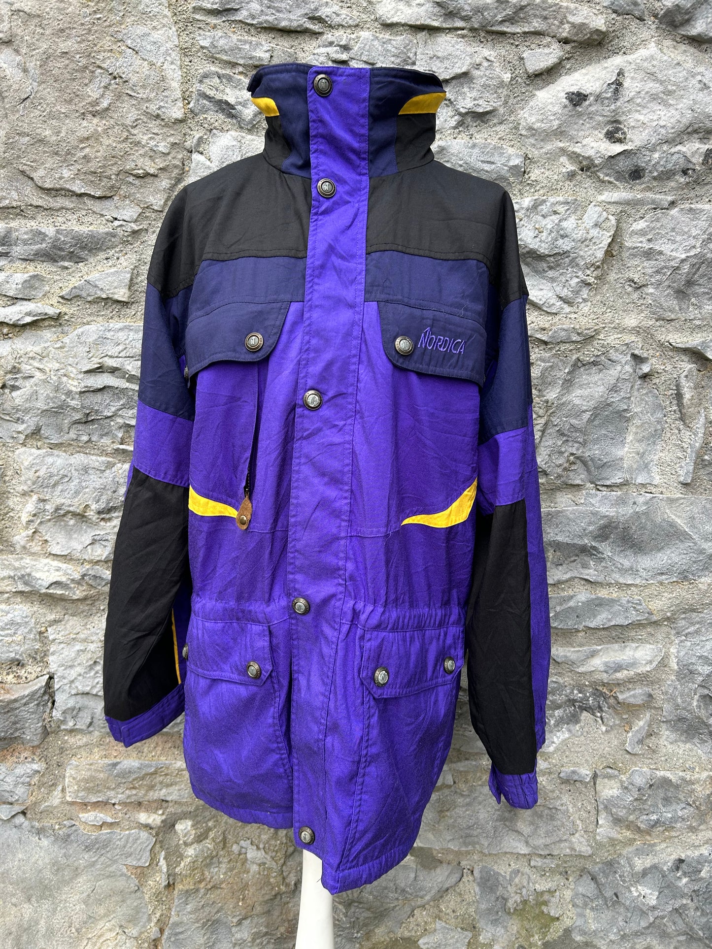 90s purple&black jacket Large