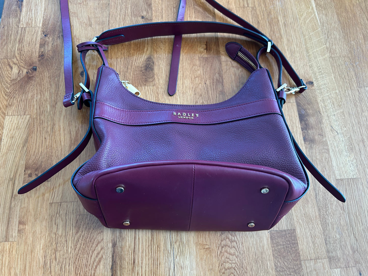 Burgundy saddle bag
