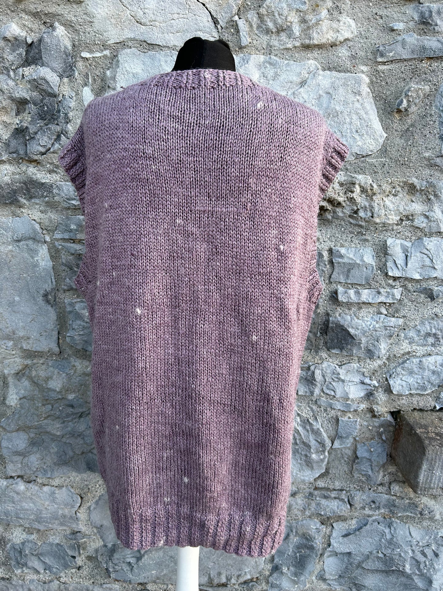 Lilac knitted gilet XL