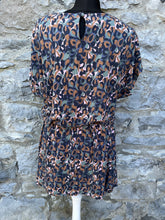 Load image into Gallery viewer, Brown&amp;yellow leopard print tunic uk 10-12
