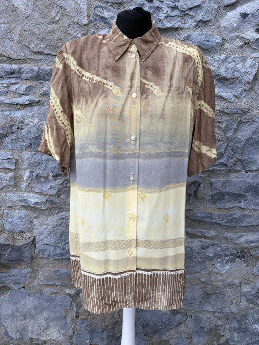 90s beige shirt uk 14-16