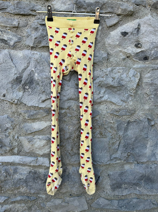 Ice cream yellow tights  4-5y (104-110cm)