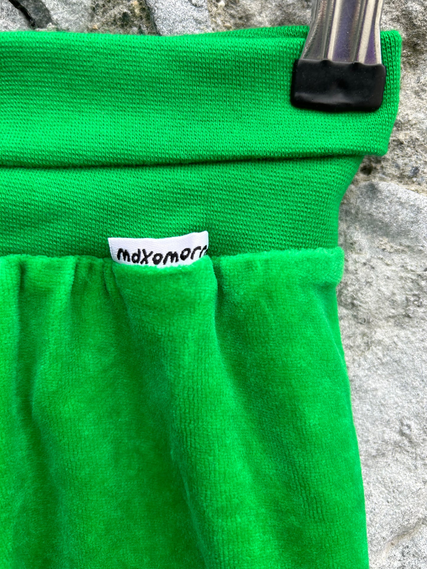 Green velour rib pants  0-3m (56-62cm)