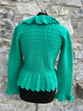 Load image into Gallery viewer, Green knitted cardigan uk 8-10
