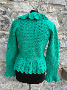 Green knitted cardigan uk 8-10