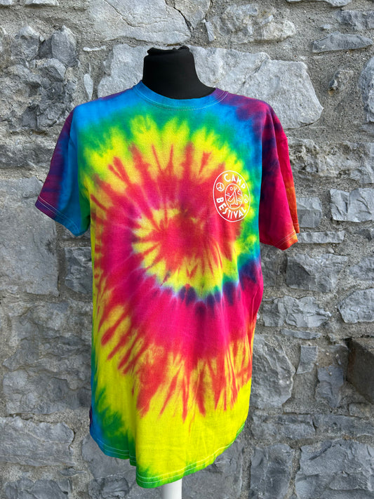 Tie dye camp Bestival T-shirt Small