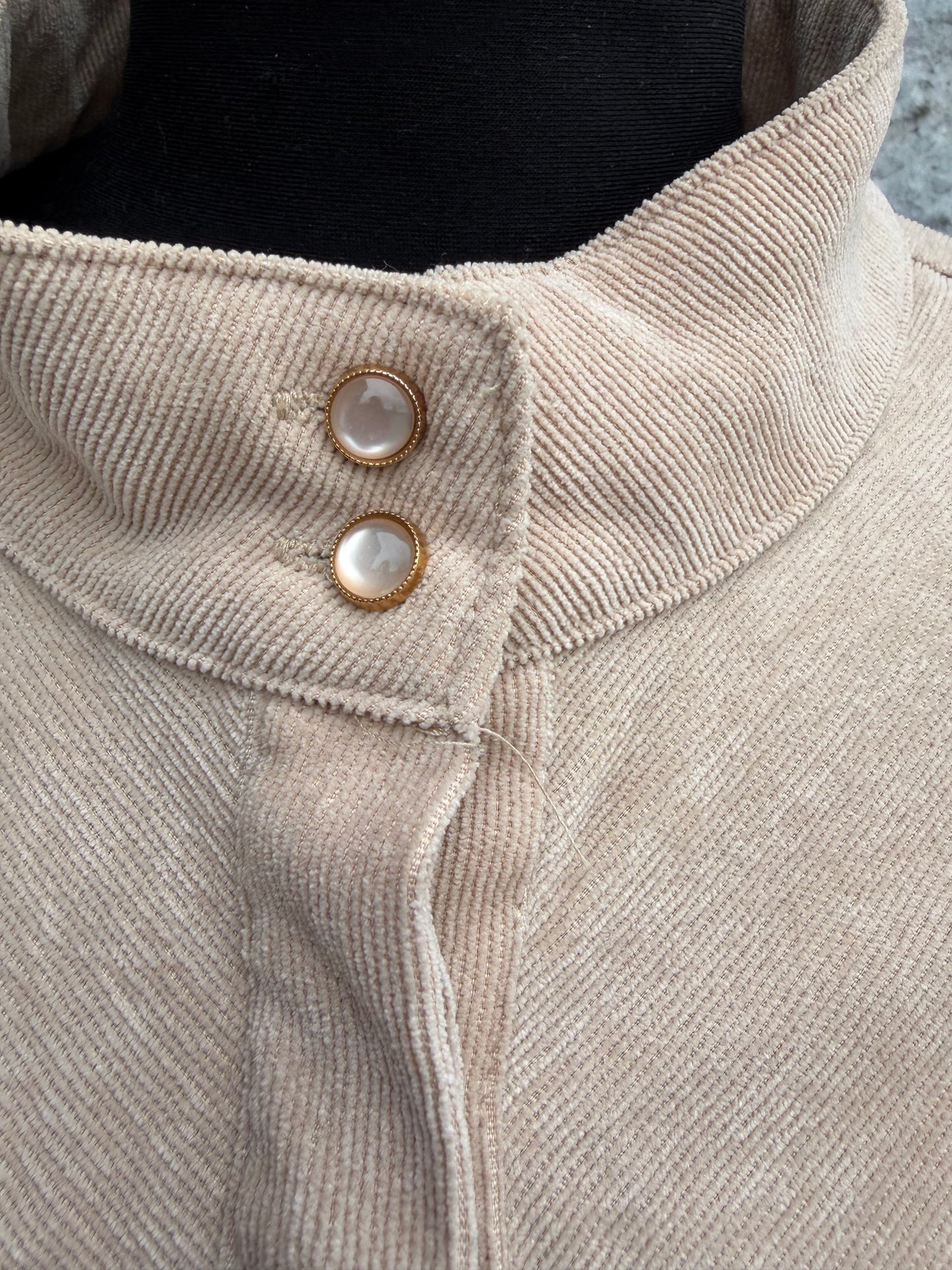 Beige Shirt in baby corduroy uk 10-12