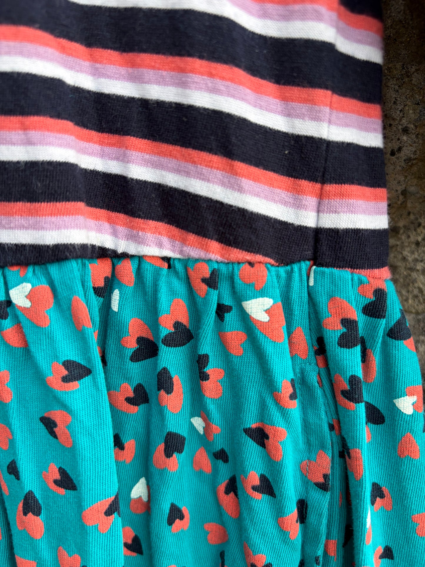 Hearts&stripes dress  5-6y (110-116cm)